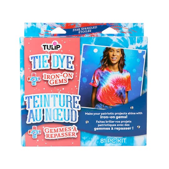 Tulip® Star Spangled Tie-Dye Iron-On Gems Kit